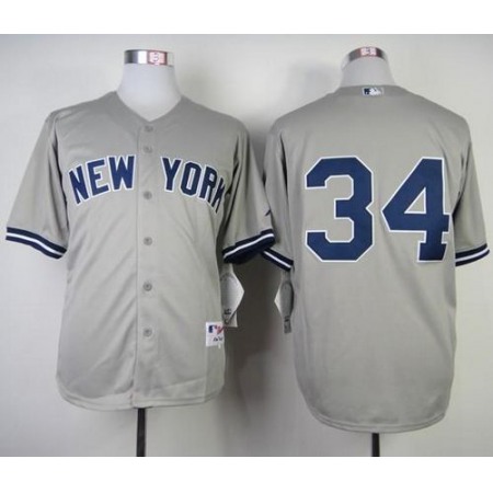 Yankees #34 Brian McCann Grey Stitched MLB Jersey