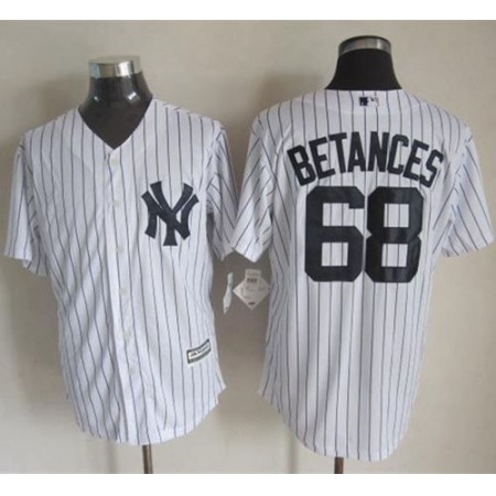 Yankees #68 Dellin Betances White Strip New Cool Base Stitched MLB Jersey