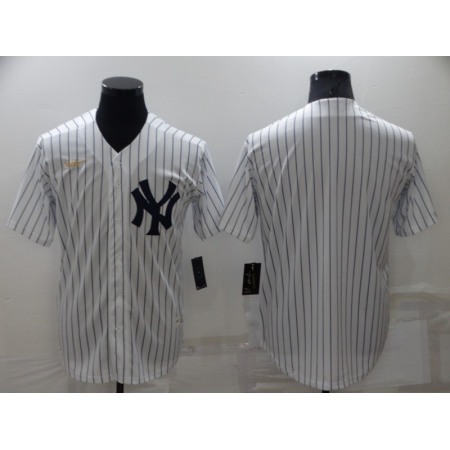 Men's New York Yankees Blank White Cool Base Stitched Jersey