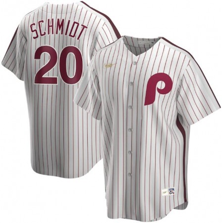 Men's Philadelphia Phillies #20 Mike Schmidt White Cool Base Stitched Jersey