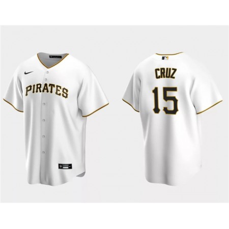 Men's Pittsburgh Pirates #15 Oneil Cruz White Cool Base Stitched Baseball Jersey