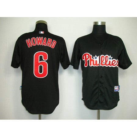 Phillies #6 Ryan Howard Black Stitched MLB Jersey