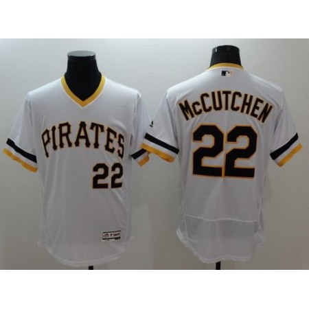 Pirates #22 Andrew McCutchen White Flexbase Authentic Collection Cooperstown Stitched MLB Jersey