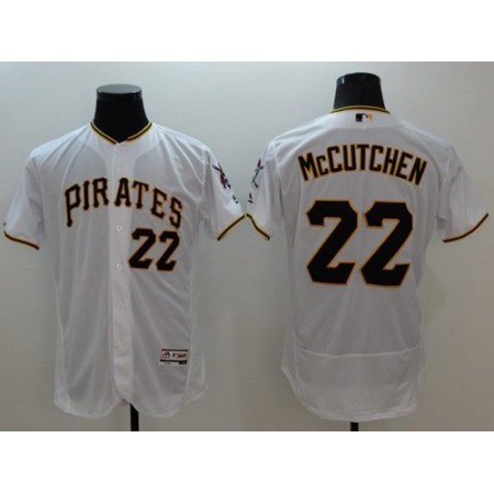 Pirates #22 Andrew McCutchen White Flexbase Authentic Collection Stitched MLB Jersey