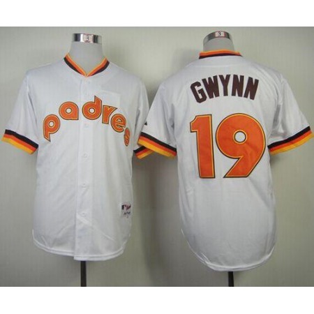 Padres #19 Tony Gwynn White 1984 Turn Back The Clock Stitched MLB Jersey