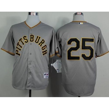 Pirates #25 Gregory Polanco Grey 1953 Turn Back The Clock Stitched MLB Jersey