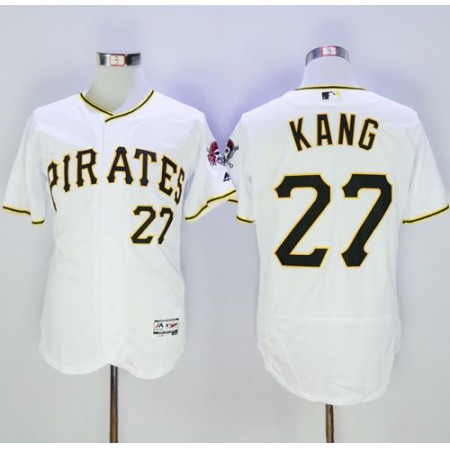 Pirates #27 Jung-ho Kang White Flexbase Authentic Collection Stitched MLB Jersey