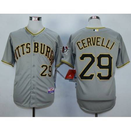 Pirates #29 Francisco Cervelli Grey Cool Base Stitched MLB Jersey