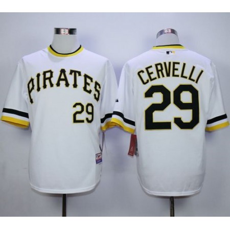 Pirates #29 Francisco Cervelli White Alternate 2 Cool Base Stitched MLB Jersey