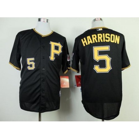 Pirates #5 Josh Harrison Black Cool Base Stitched MLB Jersey