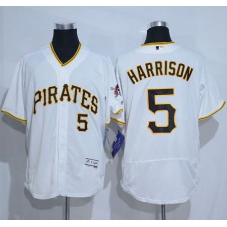Pirates #5 Josh Harrison White Flexbase Authentic Collection Stitched MLB Jersey