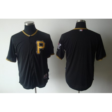 Pirates Blank Black Cool Base Stitched MLB Jersey