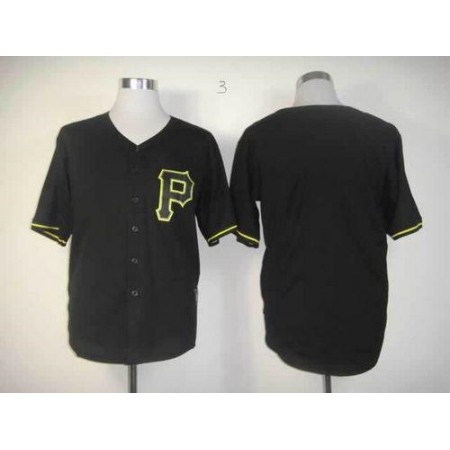 Pirates Blank Black Fashion Stitched MLB Jersey