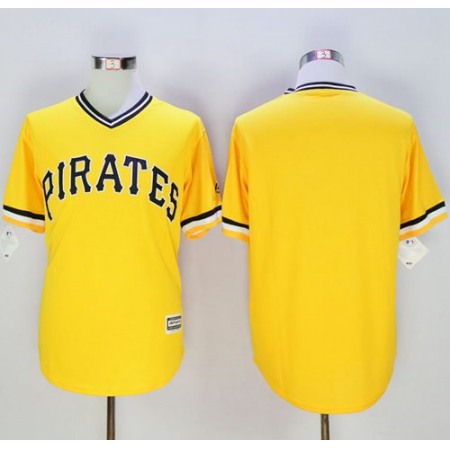 Pirates Blank Gold New Cool Base Stitched MLB Jersey