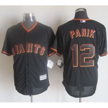 Giants #12 Joe Panik Black New Cool Base Stitched MLB Jersey