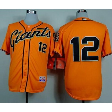 Giants #12 Joe Panik Orange Alternate Cool Base Stitched MLB Jersey