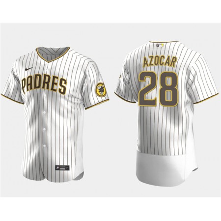 Men's San Diego Padres #28 Jose Azocar White Flex Base Stitched Baseball Jersey