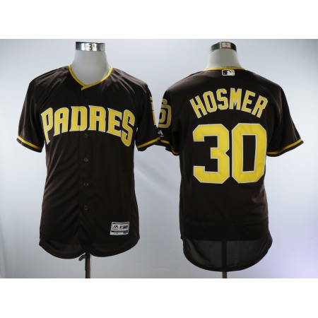 Men's San Diego Padres #30 Eric Hosmer Brown Alternate Flexbase Stitched MLB Jersey
