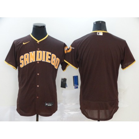 Men's San Diego Padres Blank Coffee Flex Base Stitched MLB Jersey