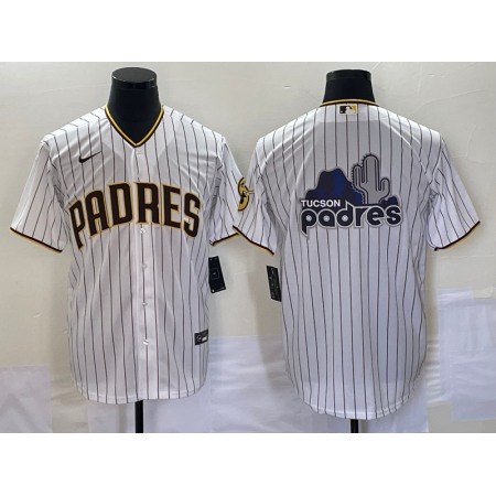 Men's San Diego Padres White Team Big Logo Cool Base Stitched Baseball Jersey
