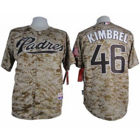 Padres #46 Craig Kimbrel Camo Alternate 2 Cool Base Stitched MLB Jersey