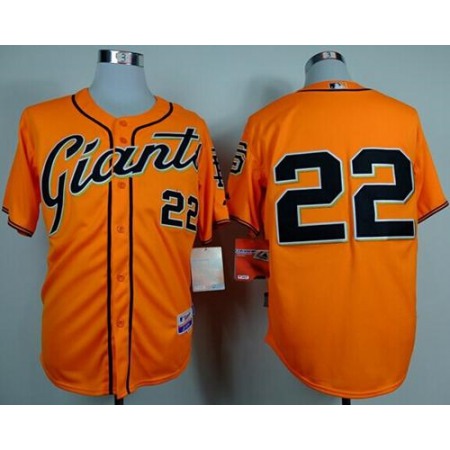 Giants #22 Will Clark Orange Alternate Cool Base Stitched MLB Jersey