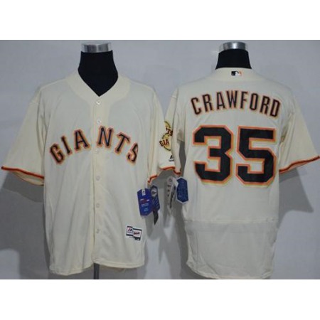 Giants #35 Brandon Crawford Cream Flexbase Authentic Collection Stitched MLB jerseys