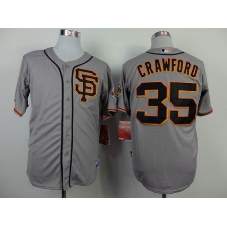 Giants #35 Brandon Crawford Grey Road 2 Cool Base Stitched MLB jerseys