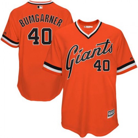 Giants #40 Madison Bumgarner Orange 1978 Turn Back The Clock Stitched MLB jerseys