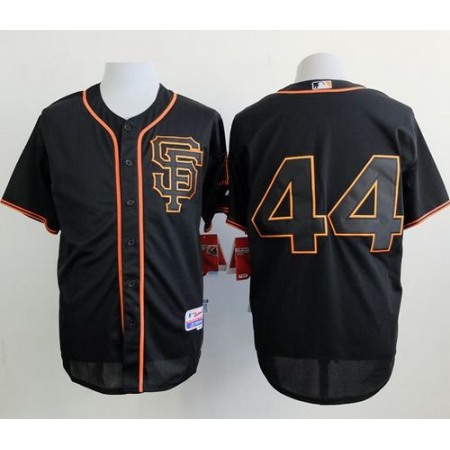 Giants #44 Willie McCovey Black Alternate Cool Base Stitched MLB Jersey