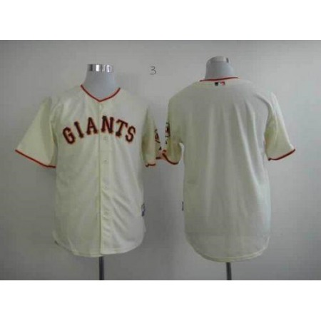Giants Blank Cream Cool Base Stitched MLB Jersey