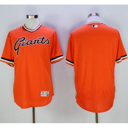 Giants Blank Orange Flexbase Authentic Collection Cooperstown Stitched MLB jerseys