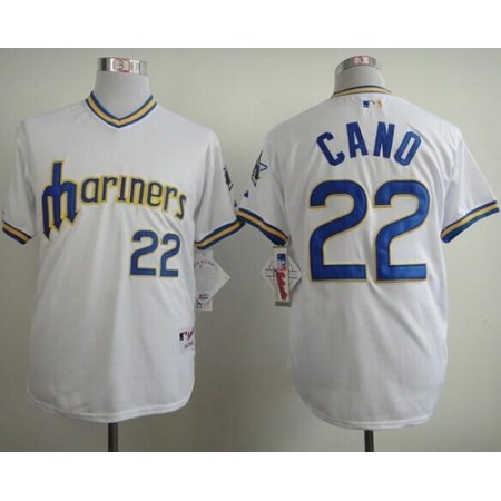Mariners #22 Robinson Cano White 1979 Turn Back The Clock Stitched MLB Jersey