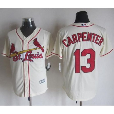 Cardinals #13 Matt Carpenter Cream New Cool Base Stitched MLB Jersey