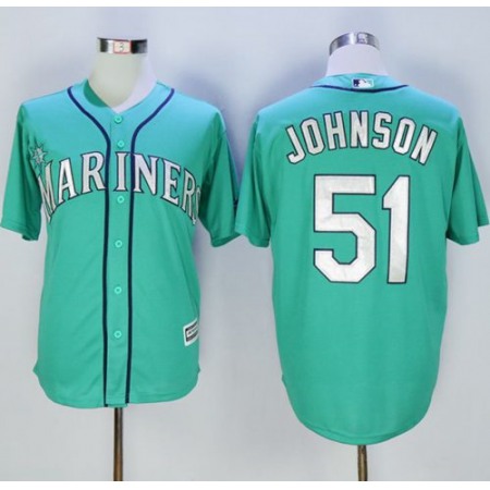 Mariners #51 Randy Johnson Green New Cool Base Stitched MLB Jersey