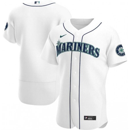 Men's Seattle Mariners Blank White Flex Base Stitched jersey