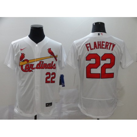 Men's St. Louis Cardinals #22 Jack Flaherty White Flex Base Stitched MLB Jersey