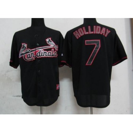 Cardinals #7 Matt Holliday Black Fashion Stitched MLB Jersey