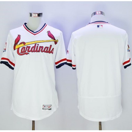 Cardinals Blank White Flexbase Authentic Collection Cooperstown Stitched MLB Jersey
