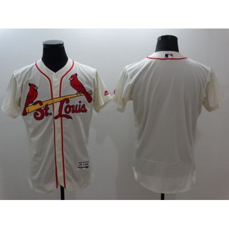 Cardinals Blank Cream Flexbase Authentic Collection Stitched MLB Jersey