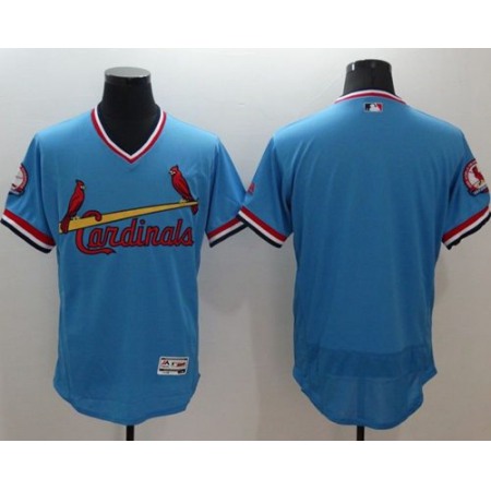 Cardinals Blank Light Blue Flexbase Authentic Collection Cooperstown Stitched MLB Jersey