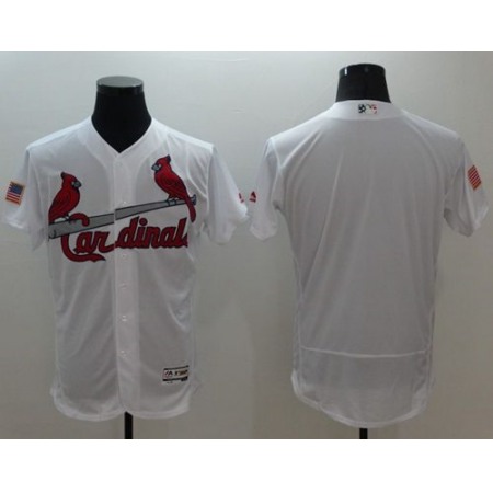 Cardinals Blank White Fashion Stars & Stripes Flexbase Authentic Stitched MLB Jersey
