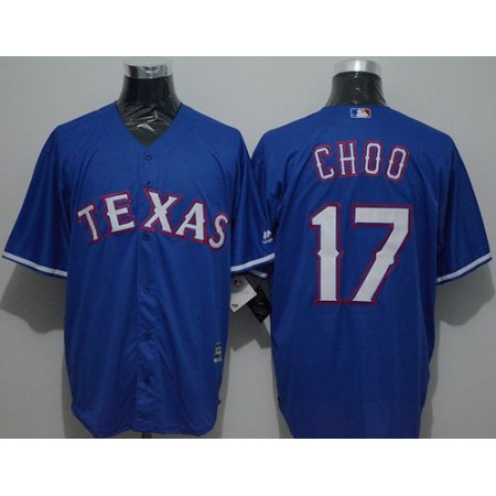 Rangers #17 Shin-Soo Choo Blue New Cool Base Stitched MLB Jersey