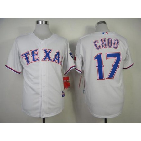 Rangers #17 Shin-Soo Choo White Cool Base Stitched MLB Jersey
