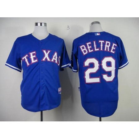 Rangers #29 Adrian Beltre Blue Cool Base Stitched MLB Jersey