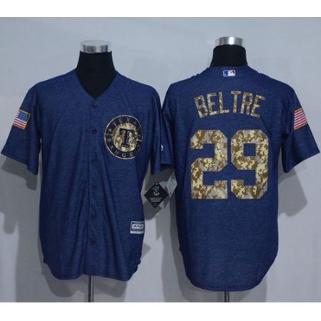 Rangers #29 Adrian Beltre Denim Blue Salute to Service Stitched MLB Jersey