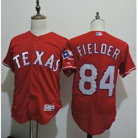 Rangers #84 Prince Fielder Red Flexbase Authentic Collection Stitched MLB Jersey