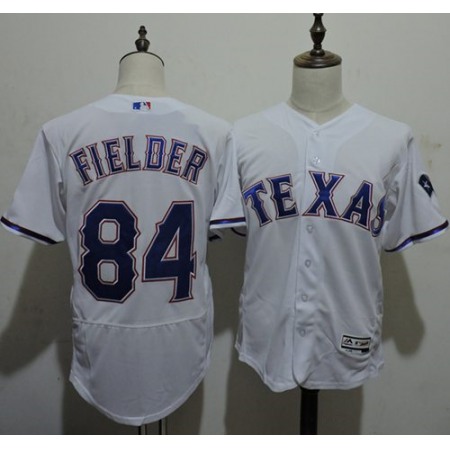 Rangers #84 Prince Fielder White Flexbase Authentic Collection Stitched MLB Jersey