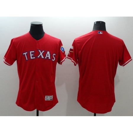 Rangers Blank Red Flexbase Authentic Collection Stitched MLB Jersey