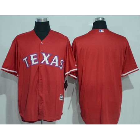 Rangers Blank Red New Cool Base Stitched MLB Jersey